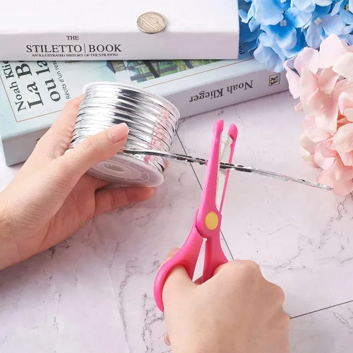 Vista 3 de Mega Pet Corbatas de plástico de 300 pies con núcleo de hierro en el interior de la bolsa de dulces de pan plateado de 0.157 in/0.16 pulgadas