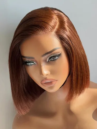 Vista 21 de LUVME HAIR Pelucas de cabello humano rizado sin pegamento de 6 pulgadas, precortadas, indetectable, HD, encaje Bob, peluca corta y rizada con ondas