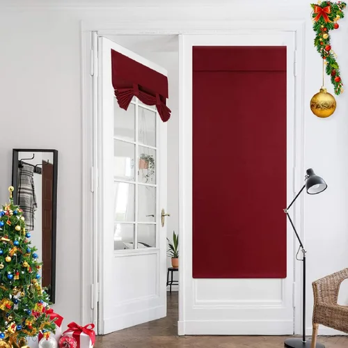 Vista 68 de HOMEIDEAS Cortinas opacas de aula para puerta delantera, cubierta de ventana de puerta de aula, persianas de privacidad con aislamiento térmico