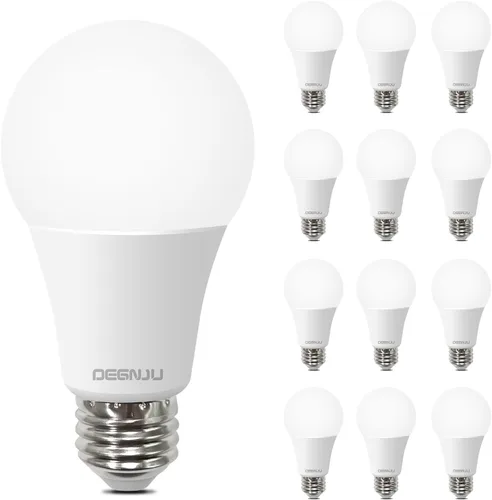 Vista 14 de DEGNJU Bombillas LED A19 8 W, equivalentes a 60 vatios, luz blanca suave de 2700 K, 800 lúmenes, base estándar E26, no regulables, bombillas LED