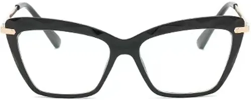 Vista 2 de Cat Eye Distance Glasses Womens Spring Hinge Nearsighted Myopia Glasses Negro/Bisagra de resorte