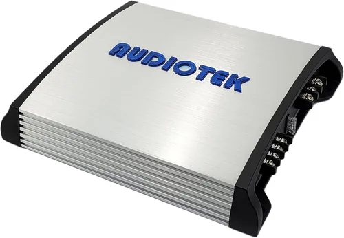 Vista 3 de AUDIOTEK AT2400S Amplificador estéreo de coche de 2 canales, 2400 vatios, 2 ohmios estables, indicador LED, rango completo, perilla de graves