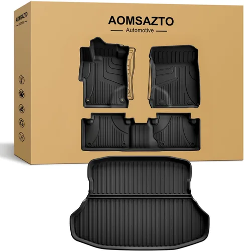 Vista 28 de Alfombrillas para todo tipo de clima y forro de carga para Honda CR-V 2017-2022 (no para turismo e híbrido) – Forros de suelo de TPE de ajuste