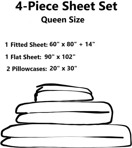 Vista 10 de Tache - Juego de sábanas de lujo de 3 piezas, de microfibra súper suave, con bolsillo profundo y sábana bajera de lujo, tamaño individual/individual