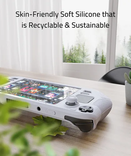 Vista 5 de Syntech Funda protectora compatible con consola de accesorios de Steam Deck, protección completa con agarres antideslizantes para el pulgar