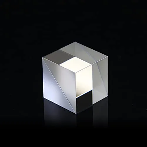 Vista 3 de JINGLIANG Prisma de cubo divisor de haz, vidrio óptico K9, para instrumento óptico de precisión, cubo semi-reflectante y semitransparente, relación