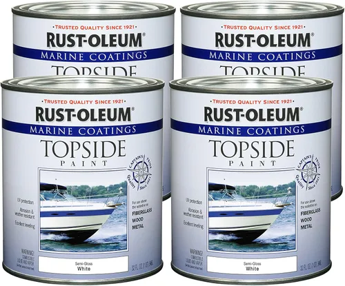 Vista 12 de Rust-Oleum Disponible 207005 Marine Topside Pintura esmaltada, gris acorazado, 1 cuarto de galón, 32 onzas líquidas (paquete de 2)