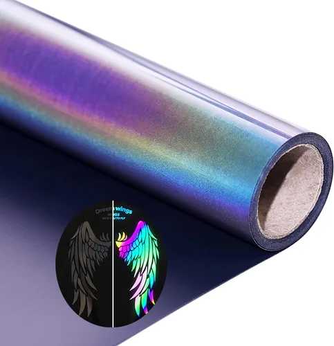 Vista 20 de Rollos de vinilo de transferencia de calor con purpurina negra, vinilo HTV de hierro negro de 12 pulgadas x 5 pies, vinilo para planchar