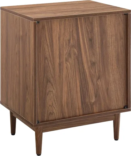 Vista 5 de Crosley Furniture Liam - Mesa auxiliar y soporte para tocadiscos con almacenamiento para discos de vinilo, nogal