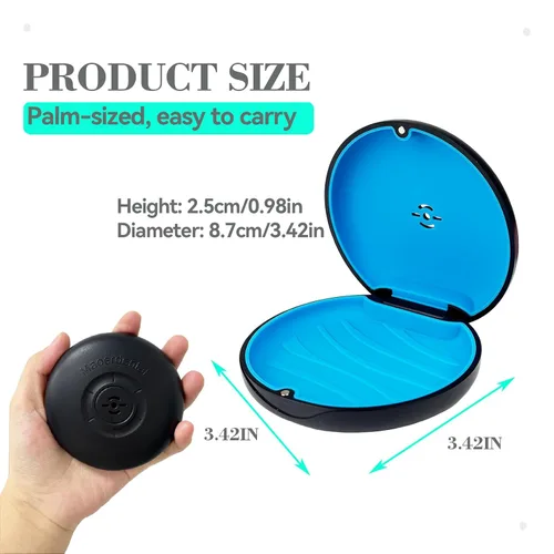 Vista 3 de Paquete de 2 fundas de retención, funda alineadora con orificios de ventilación, compatible con Invisalign, fundas protectoras bucales, portátiles