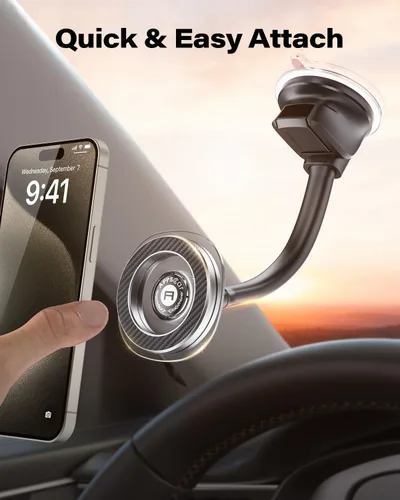 Vista 2 de APPS2Car para Soporte de Coche Magsafe, Soporte Magnético para Teléfono de Coche Compatible con iPhone 15/14/13/12 Serie/Estuche Magsafe