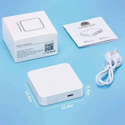 Vista 7 de Smart Zigbee Hub para persianas motorizadas JaeJaes funciona para persianas inteligentes opacas para ventanas, compatible con Alexa