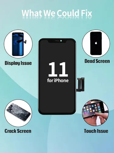 Vista 4 de Ayake Reemplazo de pantalla para iPhone 11, pantalla LCD de 6.1 pulgadas, Full HD y digitalizador táctil, color verdadero, programable