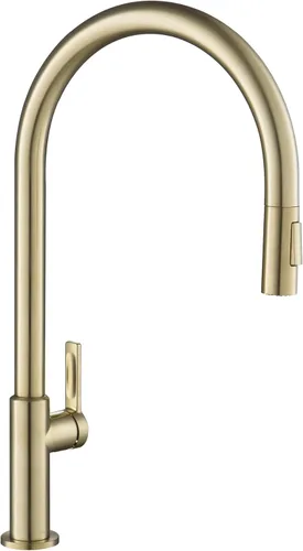 Vista 23 de Kraus KPF-2822BB Oletto Grifo de barra de cocina de una manija, 12 pulgadas, latón cepillado