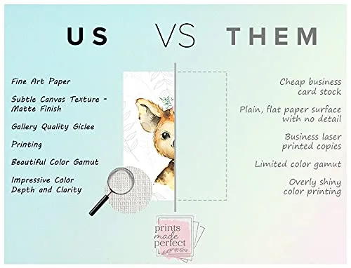 Vista 7 de Woodland Animals Wall Art Prints - Nursery Decor - Set of 6-8x10 - Unframed - Watercolor