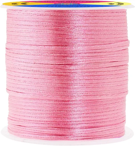 Vista 33 de Mandala Crafts Cordón de nailon satinado de 1/64 pulgadas (0.024 in), 100 yardas para pulseras, collares, joyas y adornos de macramé