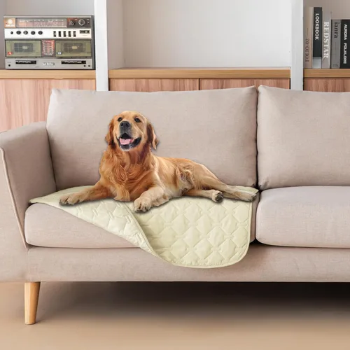 Vista 109 de gogobunny - Manta para perros y gatos 100% impermeable y de doble cara, funda suave para cama de mascotas, reversible, protege muebles, carbón