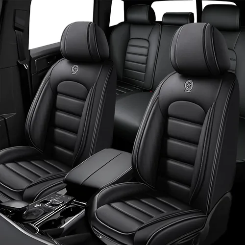 Vista 13 de 5 fundas de asiento para Nissan Pathfinder 1999-2023, de cuero, impermeables, antideslizantes, cómodas fundas de asiento de automóvil con bolsa