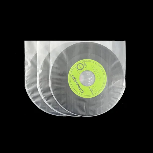 Vista 18 de Mangas interiores de discos de vinilo de 10 pulgadas, antiestáticas, parte inferior redonda, fundas protectoras para álbumes de 10 pulgadas, fundas