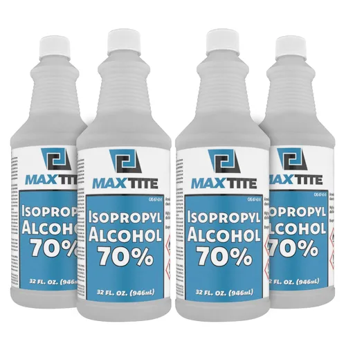 MAXTITE Alcohol isopropílico 70% (1 galón (32oz, 4 paquetes))