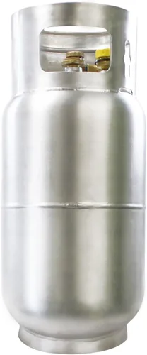 Vista 9 de Flame King tanque de propano de aluminio de 33.5 lb para montacargas con manómetro, cumple con DOT y TC, diseño resistente y liviano