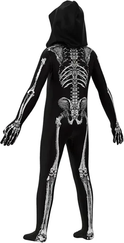 Vista 5 de Cupohus' Unisex Jumpsuit - Scary Black and White Halloween Jumpsuit Costume compatible for cos like Skeleton