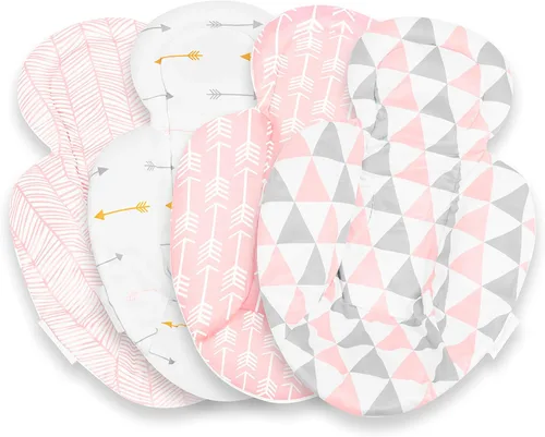 Inserto infantil compatible con 4Moms Mamaroo y Rockaroo - Inserto de asiento de automóvil 2 unidades - Inserto reversible para asiento de automóvil