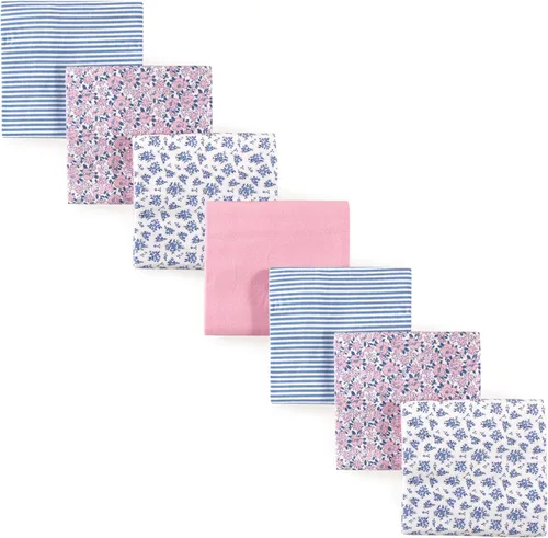 Vista 161 de Hudson Baby Unisex Baby Cotton Flannel Receiving Blankets Bundle, Bonjour, One Size (Pack of 2)