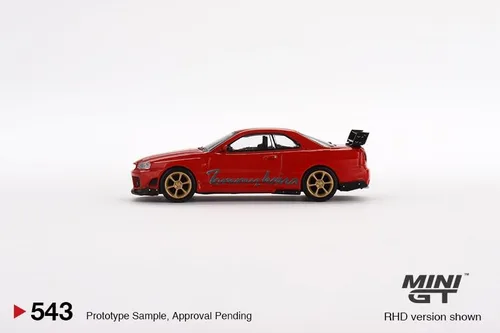 Vista 2 de True Scale Miniatures Modelo de coche compatible con Nissan GT-R Tommykaira R RZ Edition Rojo 1/64 Diecast Model Car MGT00543