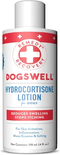 DOGSWELL Remedy + Recovery Loción de hidrocortisona al 0.5% para perros, 4 onzas (el embalaje puede variar)