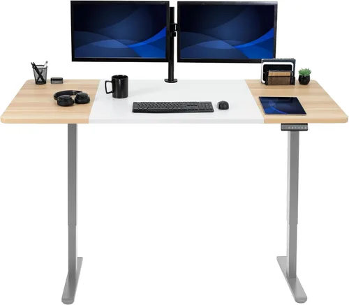 Vista 59 de VIVO DESK-KIT-E2B1B - Escritorio eléctrico de pie con motor doble, ajuste de altura de memoria, serie E2B, marco negro superior negro, DESK-KIT-E2B1B