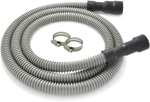 TTFLEX Manguera de drenaje para lavavajillas de 6 pies, manguera de descarga flexible para lavavajillas con abrazaderas de acero inoxidable,