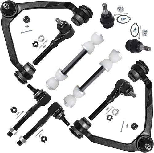 Vista 80 de Detroit Axle - Kit de suspensión delantera de 10 piezas para Chevrolet Trailblazer GMC Envoy 2002-2009 2003 2004 2005 2006 2007 2008 Brazos