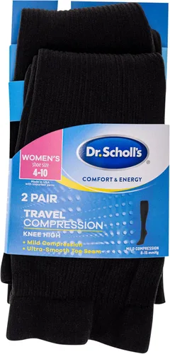 Vista 5 de Dr. Scholl's Calcetines de compresión graduados hasta la rodilla para mujer, comodidad y alivio de fatiga