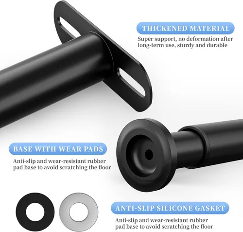 Vista 2 de Juego de 4 patas de repuesto ajustables para cama, patas de soporte de marco de cama de metal ajustables de 5.9 a 9.84 pulgadas, patas de soporte