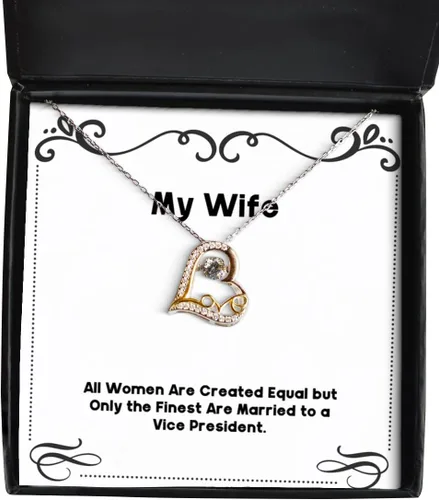 Game On Novelties Brilliant Wife Gifts, All Women are Created Equal but Only The Finest, Unique Idea Love Dancing Necklace for Wife from Husband