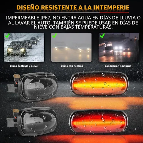Vista 6 de Gempro Luces LED de marcador lateral para guardabarros doble para Dodge Ram 2500 3500 2003-2009, lámparas de marcación de rueda trasera doble ámbar