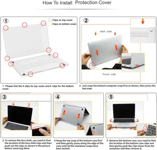 Vista 7 de Funda compatible con MacBook Pro de 14 pulgadas modelo de lanzamiento 2023-2021 A2918/A2992/M2 A2779 y A2442 M1 Pro/Max Chip con Touch ID, elegante