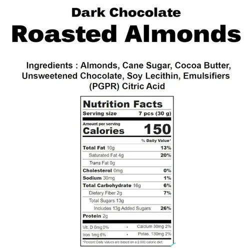 Vista 2 de Andy Anand - Almendras cubiertas de chocolate negro gourmet de 1 libra, perfectas para cumpleaños, San Valentín, Navidad, Día de la Madre y regalos