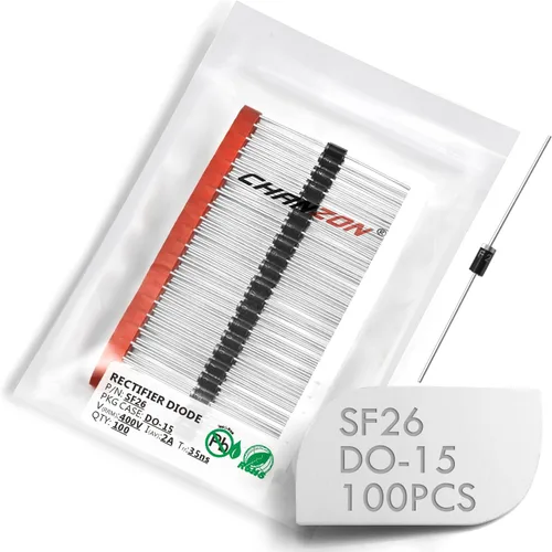 Vista 40 de Paquete de 20 unidades Chanzon SR3200 (S3200) diodos rectificadores de barrera Schottky 3A 200V DO-201AD (DO-27) axial 3 amperios 200 voltios