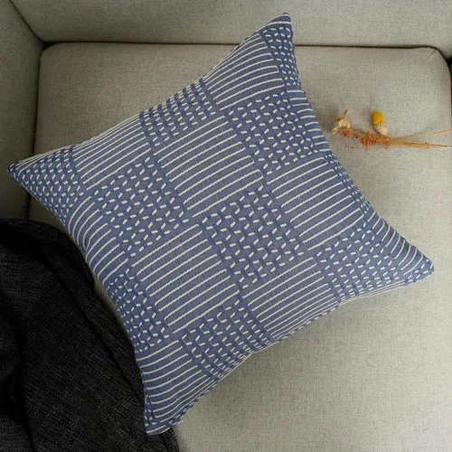 Vista 7 de YOUR SMILE Juego de 2 fundas de cojín decorativas estilo bohemio, funda de cojín cuadrada suave a rayas sólidas, decoración moderna del hogar