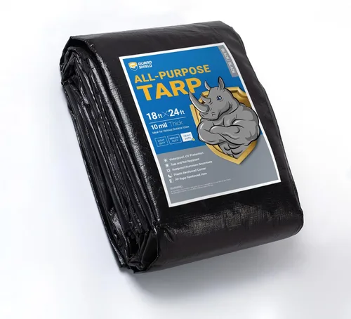 Vista 42 de GUARD SHIELD - Lonas impermeables, de polietileno, cuadradas, gruesas, resistentes a los rayos ultravioleta, con ojales, para exteriores, 12 x 24