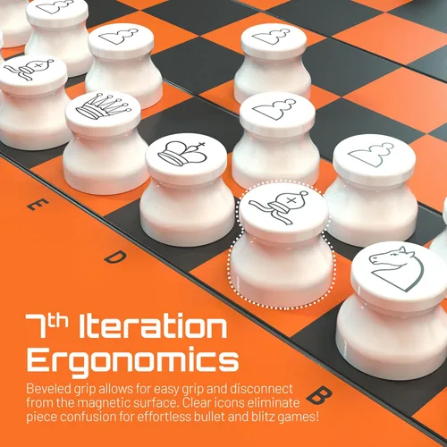 Vista 4 de VENTUREBOARD Juego de ajedrez único magnético de 6 pulgadas, 2 reinas adicionales, tablero plegable, piezas de juego de mesa de ajedrez de viaje