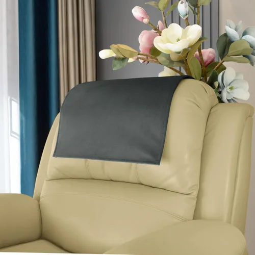 Vista 19 de Funda antideslizante para reposacabezas de muebles, protector de reposacabezas de piel sintética para silla reclinable, funda protectora de vinilo