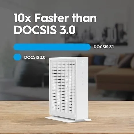 Vista 4 de Hitron Módem DOCSIS 3.1 Multi-Gigabit CODA56 Velocidades máximas de Internet de 2.5 Gbps Certificado con Xfinity, Charter Spectrum, Cox Cable
