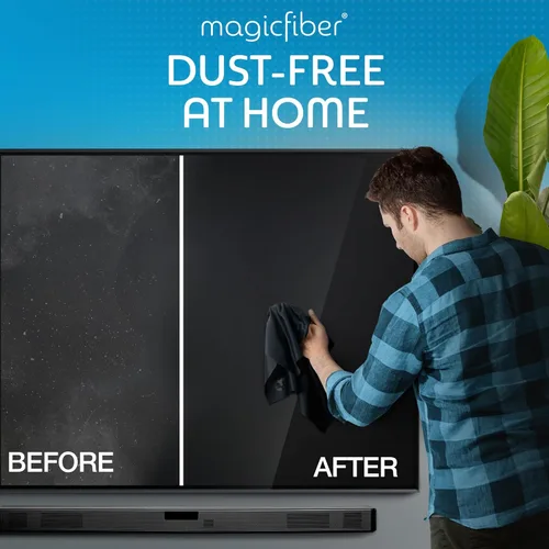 Vista 2 de MagicFiber Paño de limpieza de microfibra extra grande – Paño de primera calidad para pantallas de TV, ventanas, espejos, lentes, realidad virtual