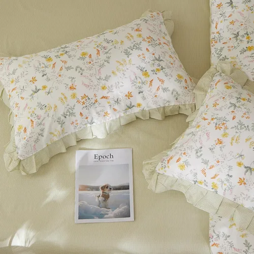 Vista 112 de mixinni Juego de funda de edredón de algodón floral para niñas y adolescentes, con lazos de cremallera, fácil cuidado, ultra suave y transpirable