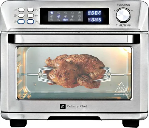 Vista 7 de CULINARY CHEF Freidora de aire con control digital de 3 litros/3.2 cuartos de galón, negro, 3.2 cuartos de galón