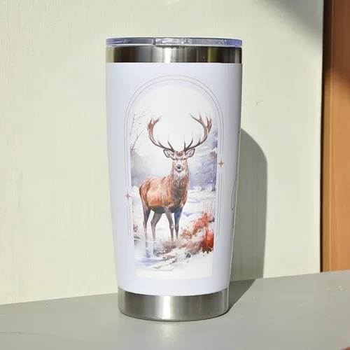 Vista 4 de Taza de café aislada de 20 onzas con tapa, vaso aislado al vacío de doble pared de acero inoxidable con tapa deslizante a prueba de salpicaduras.