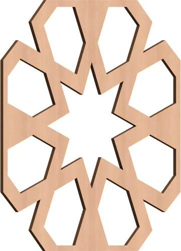 Vista 32 de 23 3/8"W x 23 3/8"H x 1/4"T Large Jackson Decorative Fretwork Wood Wall Panels, Cherry